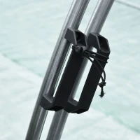 Outsunny Serre de Jardin 3 x 3 m Tunnel Surface Sol 9 m² châssis Tubulaire renforcé 24 mm Double Porte avec poignées Blanc(m-9)