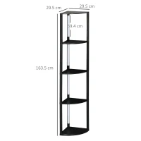 HOMCOM Corner Floor Lamp for Living Room Bedroom with Dimmable Warm White LED Light, Modern Tall Standing Lamp, Black(m-3)