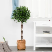 Outsunny Indoor Tall Artificial Plants, Set of 2, Decorative Plant with Nursery Pot for Indoor Outdoor Décor, 120cm(m-13)