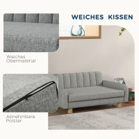 PawHut Hondenbed, zacht kussen, wasbare hoes, antislip poten, grijs, 94B x 61D x 40H cm(m-6)