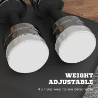 SPORTNOW Adjustable Dumbbells Weights Set with Storage Box, 10kg x 2(m-5)