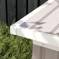 Outsunny Corrugated Garden Metal Storage Shed Outdoor Equipment Tool Box with Kit Ventilation Doors 9x 4FT Light Grey(m-8)