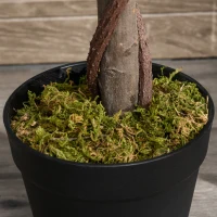 Outsunny Indoor Tall Artificial Plants, Set of 2, Decorative Plant with Nursery Pot for Indoor Outdoor Décor, 120cm(m-9)