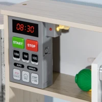 HOMCOM Kids Kitchen Playset, with Accessories, Storage Space(m-9)