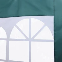 Outsunny 3m Gazebo Exchangeable Side Panel Wall W/ Window-Green(m-8)