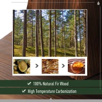 Outsunny Patio Wooden Water Fountain 3 Barrels Set with Wheels, Garden Decorative Ornament with Pump(m-5)