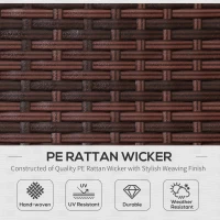 Outsunny Rattan Sun Lounger Garden Furniture Folding Outdoor Chair Wicker Weave Bed with Cushion and Pillow, Cream White(m-4)