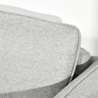 HOMCOM Divano 3 Posti in Tessuto Grigio con 5 Piedini e Doghe, 193x78x71cm(m-7)