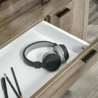 HOMCOM Armoire de rangement Buffet Meuble Rangement de dossiers 3 tiroirs, 1 Placard - pour Salle à Manger,bureau, Salon, Cuisine Dim. 80L x 41,5l x 58H cm(m-9)