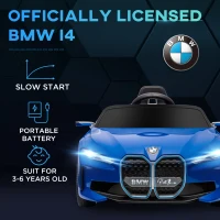 HOMCOM BMW i4 Licensed 12V Kids Electric Ride-On Car(m-4)