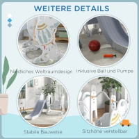 AIYAPLAY Zjeżdżalnia dla dzieci z piłką(m-7)