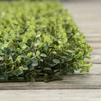 Outsunny Zielona ściana ze sztucznych roślin, 12 elementów, 50 x 50 cm(m-8)