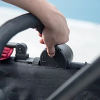 HOMCOM Baby Stroller Pram Pushchair 2 in 1 Lightweight w/ Reversible Seat, Foldable Travel, Fully Reclining From Birth to 3 Years, Red(m-9)