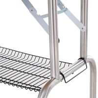 PawHut 42" Dog Grooming Table, Adjustable Pet Cat Drying Beauty Table with 2 Loops Storage Basket, Rubber Top, Blue(m-9)