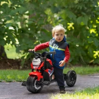AIYAPLAY Motorcycle Design, 3 in 1 Toddler Trike, Sliding Car, Balance Bike with Headlight, Music, Horn, Red(m-2)