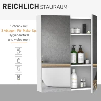 Szafka półka łazienkowa wisząca lustro 75 x 60 x 15 cm HOMCOM(m-5)