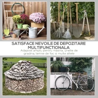 Outsunny Copertina Garaj 2,8×2,4 m – Protectie Auto, Moto, Biciclete(m-7)