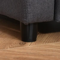 HOMCOM 2 in 1 design Kids Sofa Armchair with Footrest for Children Playroom Bedroom Living Room, 55 x 50 x 67cm, Grey(m-9)