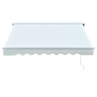Outsunny Tenda da Sole a Bracci con Apertura Automatica, Telecomando e Luci a LED, Beige 250x200cm(m-10)