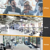 HOMCOM 20KG Dumbbell & Barbell  Adjustable Set Plate Bar Clamp Rod Home Gym Sports Area Exercise Ergonomic(m-6)