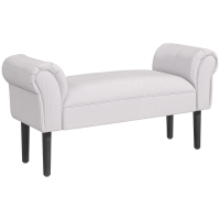 HOMCOM Banc Banquette Design Contemporain Accoudoirs Courbés Fonction