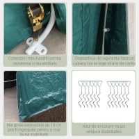 Outsunny Copertina Garaj 2,4×2 m – Pentru Auto, Moto si Biciclete(m-6)