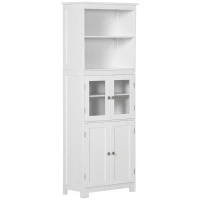 HOMCOM Kredens kuchenny, szafka wielofunkcyjna z półkami, szafkami(m-10)