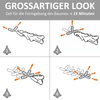 Sztuczna choinka z pilotem choinka z lampkami LED kolor zielony biały(m-5)