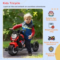 AIYAPLAY Motorcycle Design, 3 in 1 Toddler Trike, Sliding Car, Balance Bike with Headlight, Music, Horn, Red(m-4)