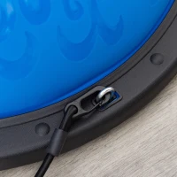 HOMCOM Balance Trainer Demi-Ballon d'équilibre avec Bandes élastiques de résistances et poignées Ø50 cm - antidérapant réversible pour Sport - Yoga(m-9)