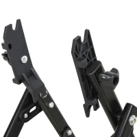 HOMCOM Stand de réparation de roue de vélo - pied d'atelier vélo pliable - Compatible pneus 20-29 pouces - acier noir(m-7)