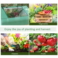 Outsunny Mini Greenhouse, Portable Garden Small Greenhouse with Zipped Windows and Door, 180 x 140 x 80cm, Dark Green(m-7)