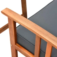 Outsunny 4er-Set Gartenmöbel Holz Sitzgruppe Garnitur Lounge mit Kissen Tisch Sessel Braun 3–4 Personen(m-8)