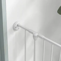 PawHut Tarc pentru Caini, Tarc Pliabil pentru Caini, Curte Metalica pentru Iepuri, Gard pentru Cusca de Animale de Companie cu Usa pentru Interior si Exterior, 90H x 123L x 102l cm, alb(m-8)