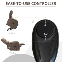 Homcom Fotoliu Ridicare Persoane – Rabatabil 150°, Cu Telecomanda, Maro(m-7)