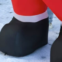 HOMCOM Aufblasbarer Weihnachtsmann mit LED-Beleuchtung inkl. Gebläse, Halteseilen, Bodenspieße, Sandsäcke,140cm x 85cm x 250cm(m-9)