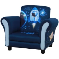 HOMCOM Child Armchair Kids Mini Sofa Chair with Armrest, 59.5 x 43 x 46.5cm, Blue(m-11)