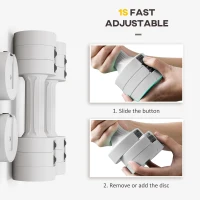 SPORTNOW Dumbbells Set, Adjustable Weights for Women Men Home Gym Workout, 2.5KG x 2(m-5)