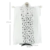 Outsunny 175cm Halloween-decoratie Ghost Bride Eye Glow Horror Sounds(m-3)