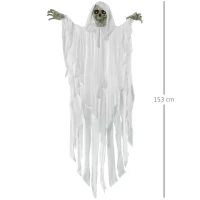 Outsunny Halloween-decoratie spook met speciale effecten en geluidsfunctie 100 cm x 18 cm x 153 cm(m-3)