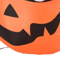 HOMCOM Aufblasbarer Kürbis Geist Gespenst Halloween Deko Figur Luftfigur mit LED Beleuchtung, Polyester, 120x120x180cm(m-5)