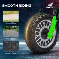 HOMCOM 6V Kids Motorbike, Three-Wheel Kids Electric Bike with Horn, Startup Sound for Ages 18-36 Months - Green(m-6)