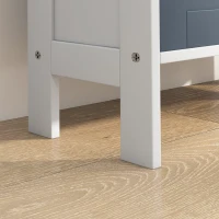 HOMCOM Sapateira Estreita Armário para Sapatos Alto com 3 Compartimentos para 6 Pares de Sapatos 53x18x108,5 cm Cinza e Branco(m-7)