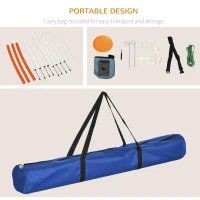 PawHut Dog Agility Training Equipment for Dogs with Carry Bag - Multicoloured(m-7)