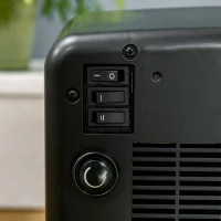 HOMCOM Electric Fireplace Stove, Freestanding or Tabletop, with LED Flame Effect, Overheating Protection, 800W/1600W(m-8)