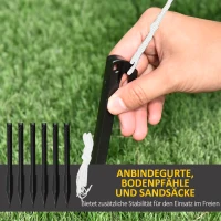 Outsunny Opblaasbare sneeuwpop van 180 cm met kerstversiering met bord en led-verlichting(m-7)