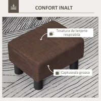 Homcom Taburet Otoman – 40×30×24 cm, Mic & Tapitat Gri(m-4)
