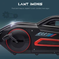 HOMCOM Kart cu pedale pentru copii scaun reglabil roti EVA rosu negru pentru copii pentru plimbare pentru distractie echilibru(m-8)