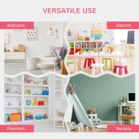 ZONEKIZ Biblioteca pentru copii Suport pentru jucarii cu rafturi deschise si sertare pe roti mobilier pentru camere crese pentru copii pentru scoala mobilier camera copilului birou pentru copii mici(m-6)