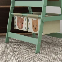 AIYAPLAY 3-in-1 Kinder Ezel met Papierrol, Krijtbord, Whiteboard, Opbergmanden, 54 x 46,5 x 93 cm, Groen(m-8)